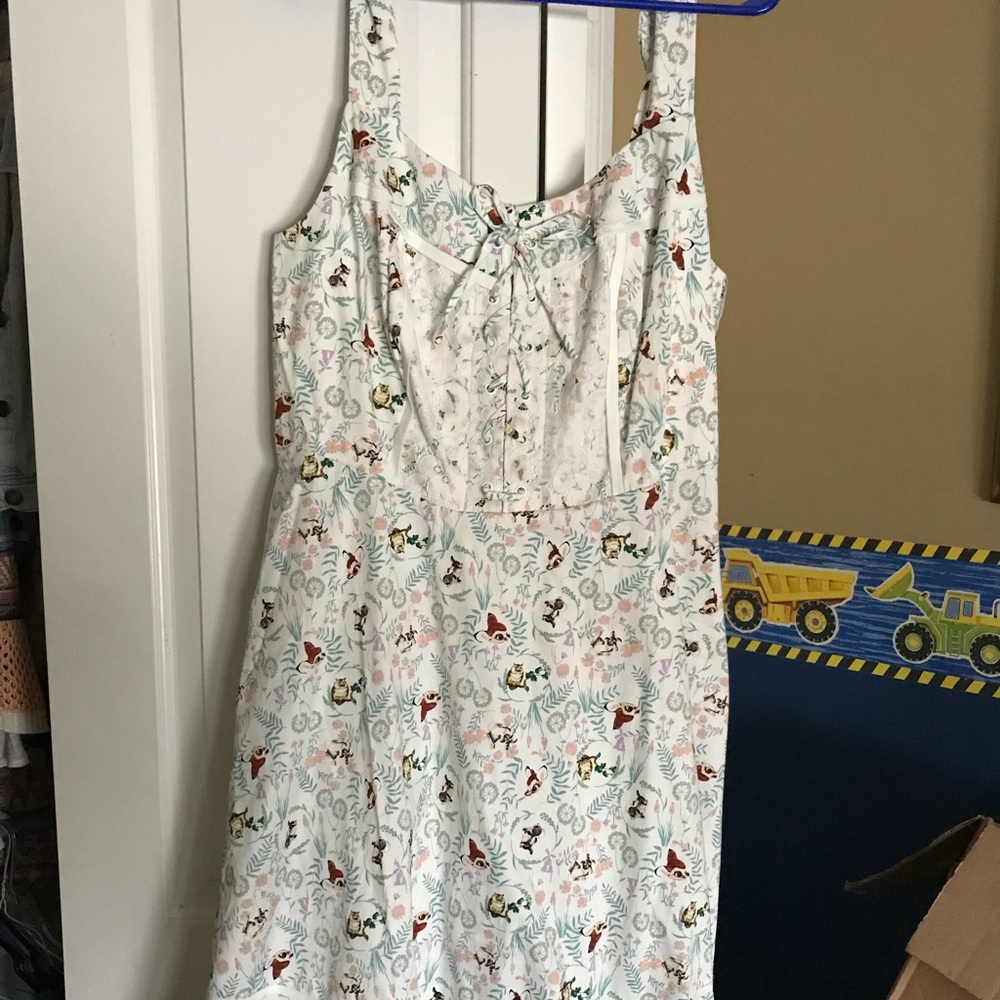 Torrid Disney Bambi Multi Print Lace Inset Dress